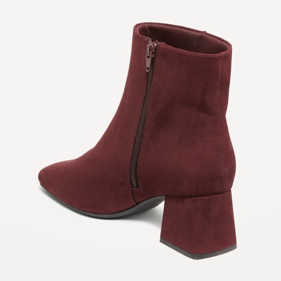 Faux Suede Square Toe Boot Size 7 - Picture 5 of 7